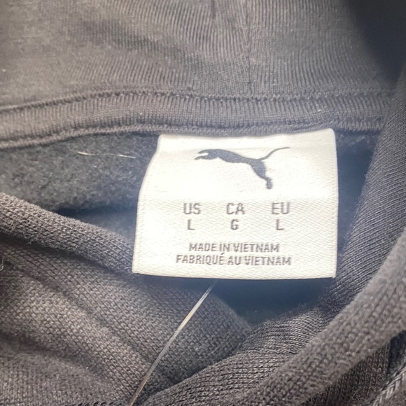 Puma Men's Black Hoodie Size Large - Picture 2 of 10